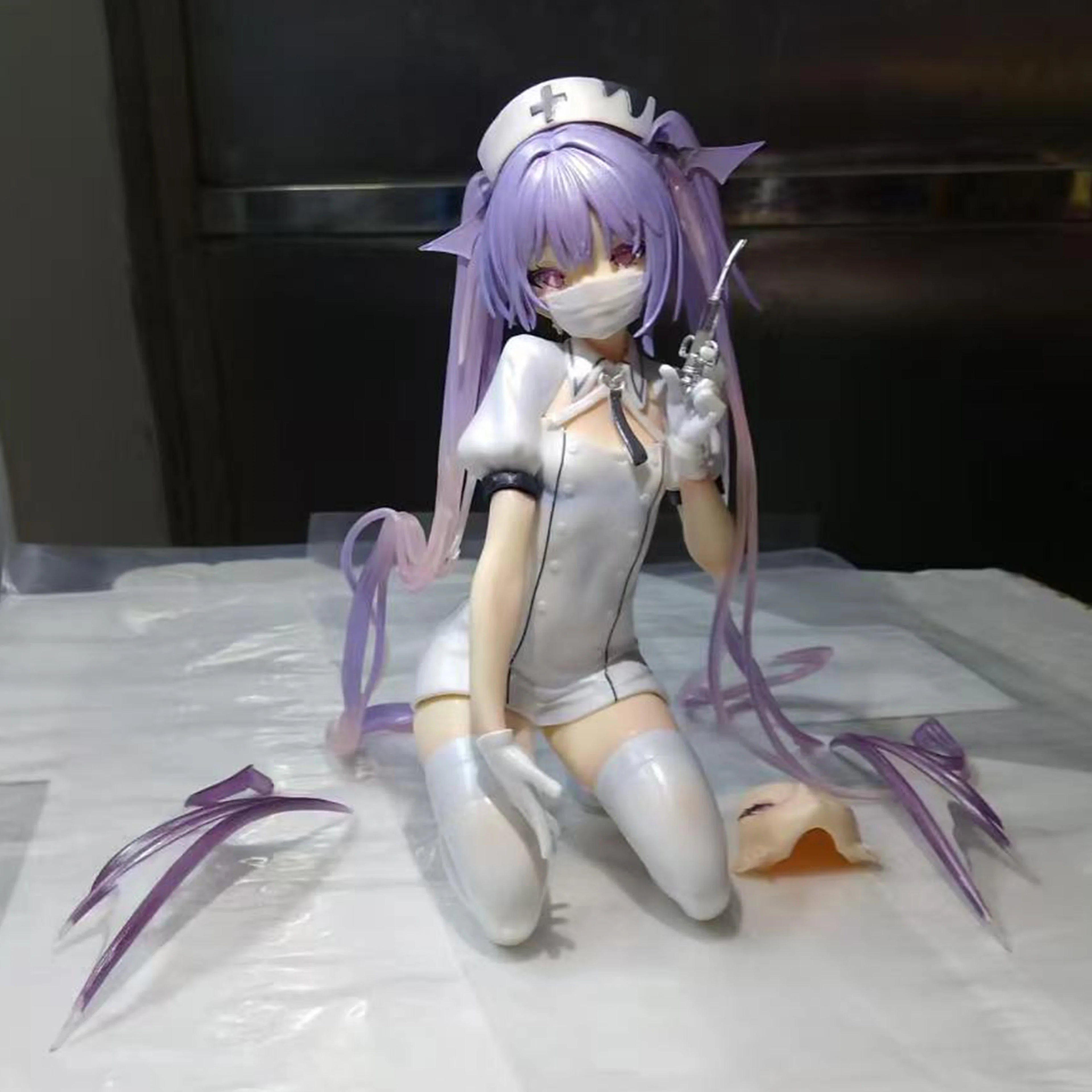 Nurse Uniform Eve Figure Sweet Toxic Little Devil Beautiful Girl Game Anime Figures Models Collection Desk Ornament Doll Toy