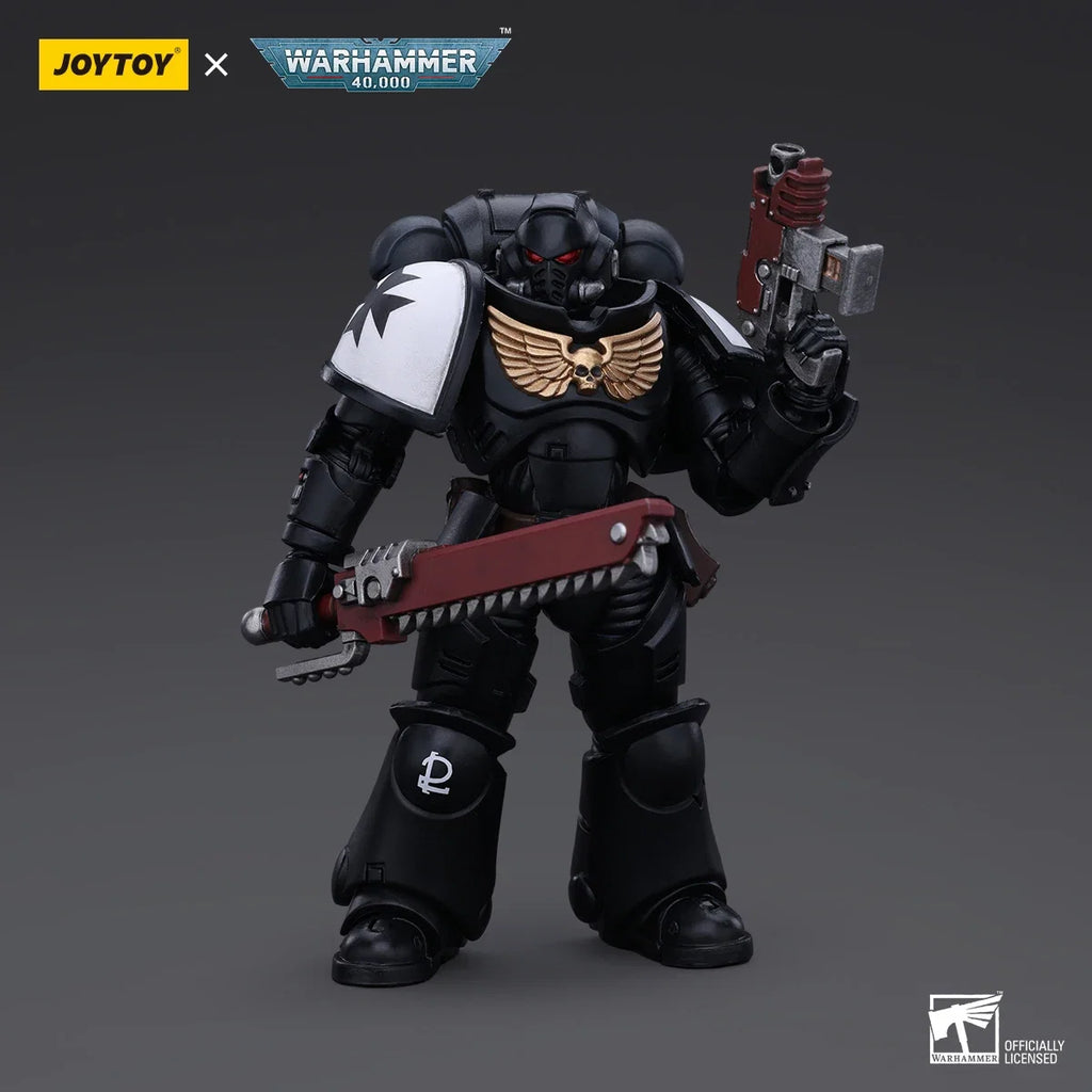 JOYTOY Warhammer 40K Space Marines Figure Black Templars Outriders Brother Valtus Action Figure Joint Movable Figurine Model Toy