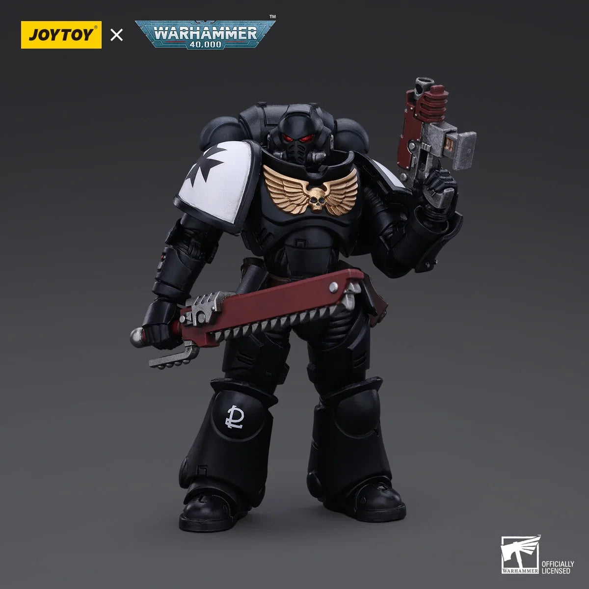 JOYTOY Warhammer 40K Space Marines Figure Black Templars Outriders Brother Valtus Action Figure Joint Movable Figurine Model Toy