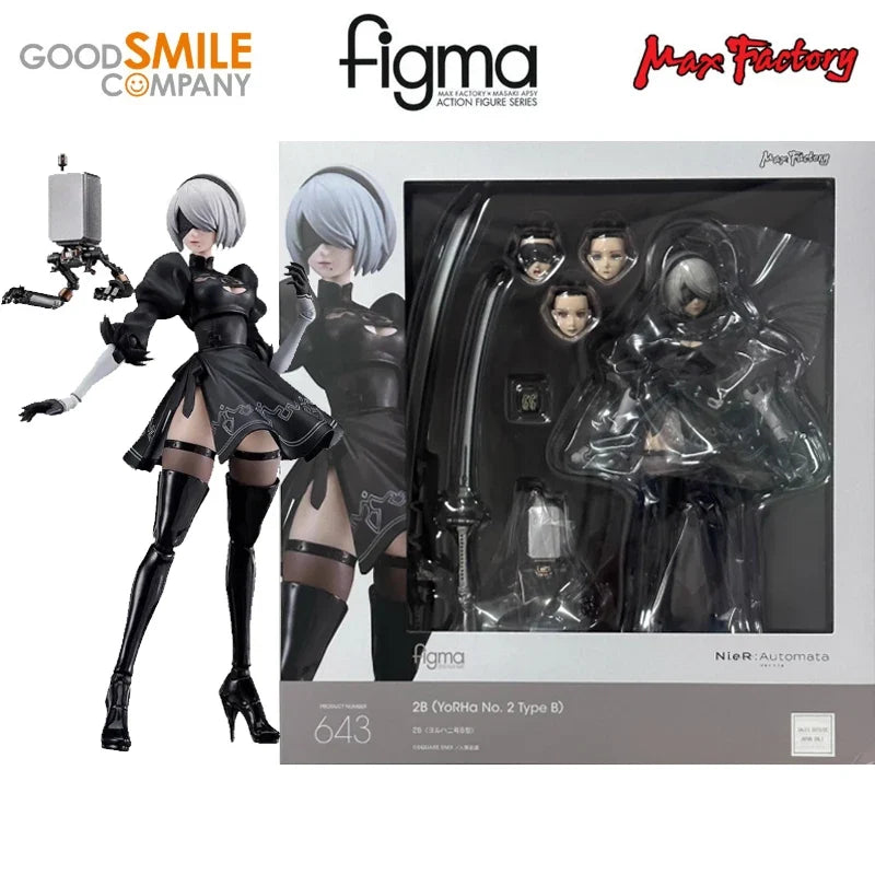 Good Smile Original Max Factory figma A2 649 2B 643 NieR:Automata Ver1.1a Anime Action Figures Kids Gift Collectible Model