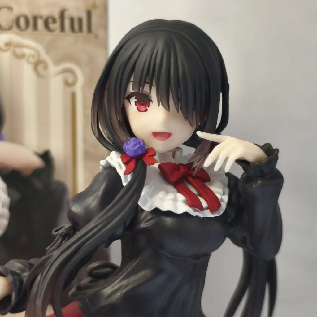 New DATE A LIVE Tokisaki Kurumi Anime Figure Cute Girl Model Toy PVC Black Dress Dress Up Standing Model Car Model Ornaments Toy
