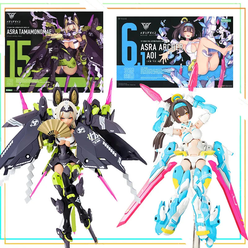 IN STOCK Kotobukiya Anime Action Figure MEGAMI DEVICE Asra Tamamonomae and ASR  Gifts For ChildrenA ARCHER AOI Assembly Model