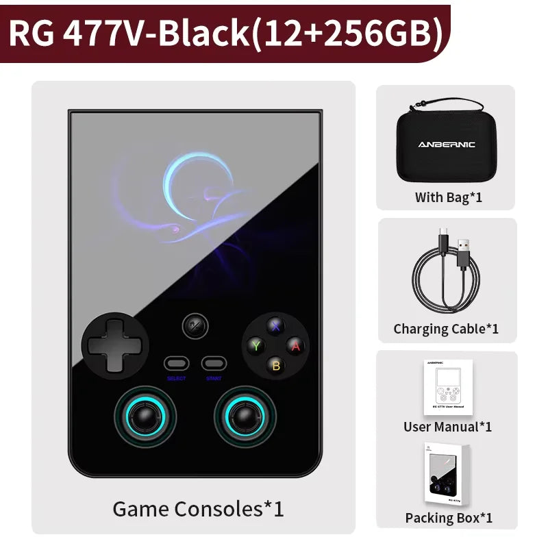 ANBERNIC RG477V Handheld Game Console Android 14 Video Player 4.7" LTPS In-Cell DSP Sound Effect Support AI RixelHK 1080p-DP ps2