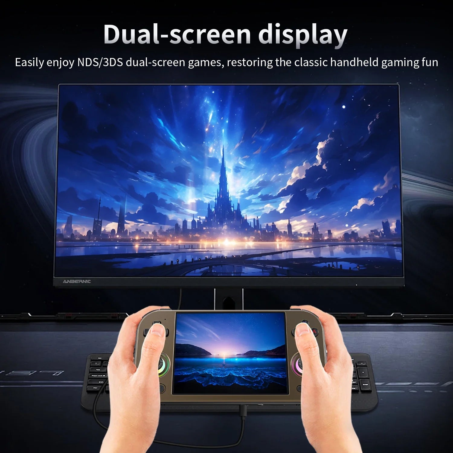 Anbernic RG477M Retro Handheld Game Console 4.7-inch LTPS 64 Bit Game Player Dimensity 8300 Online Multiplayer Streaming RG 477M