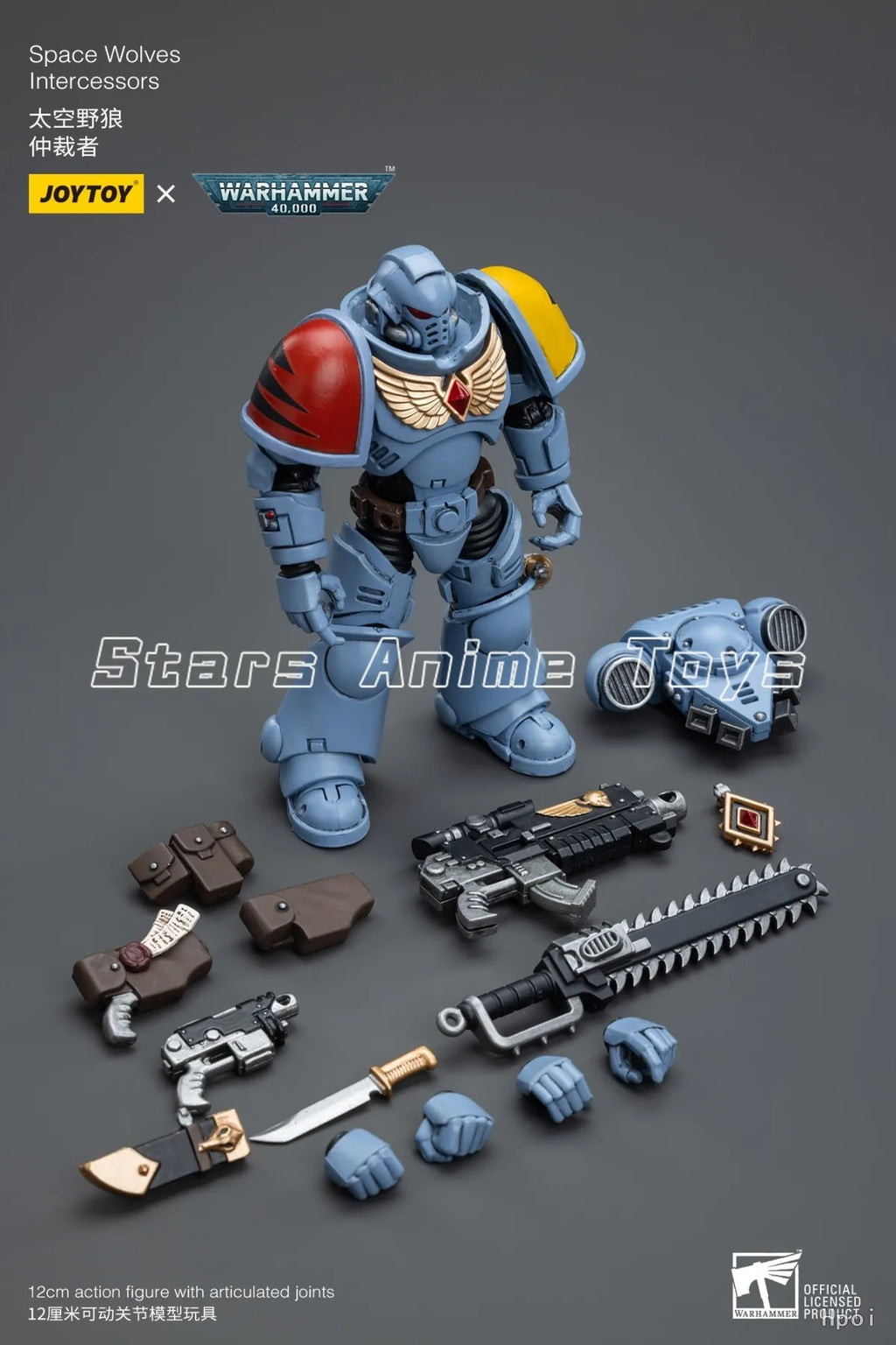 Original JOYTOY 1/18 Action Figure Warhammer 40000 Space Wolves Intercessors Model Collection Gift Toy