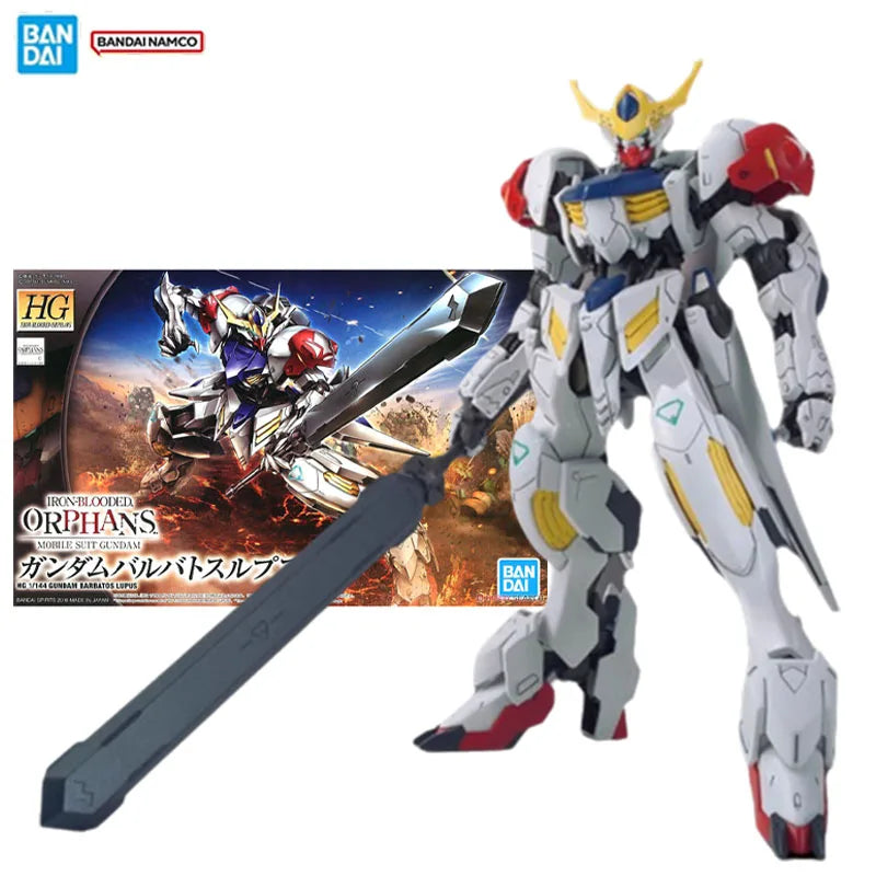 Bandai Original Genuine Figure Gundam Model Kit HG IBO 1/144 Gundam Barbatos Lupus Collection Model Action Figure for Toys Gifts