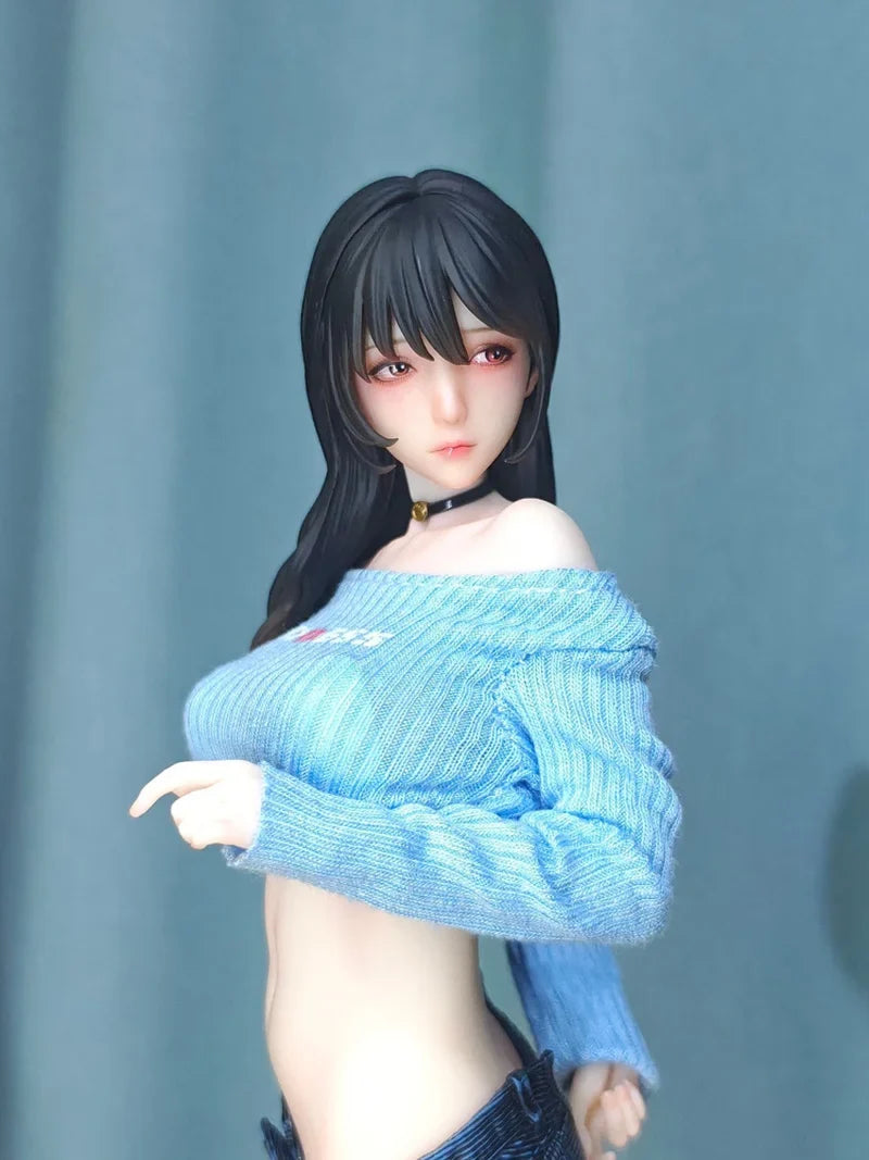 In Stock New 27cm Genuine Hitomio《She Is Real》 Guitar Sister Jeans Series Sexy Anime Figure  Decoration Desktop Collectible Toys