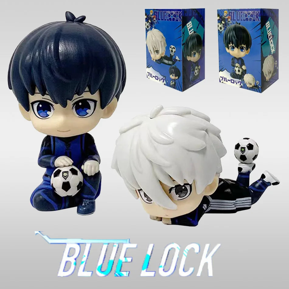 BLUE LOCK Action Figures Isagi Yoichi Nagi Seishiro Anime Figure Q Version Figurine PVC Collectible Model Kids Doll Toys Gifts