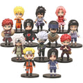 12pcs/Set Anime Q Version Naruto Shippuden Hinata Sasuke Itachi Kakashi Gaara Figure PVC Figures Toys Dolls Kid Christmas Gifts