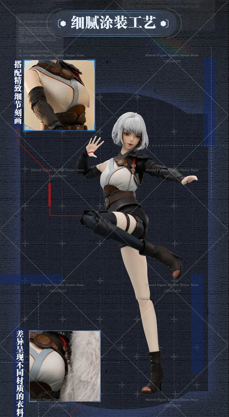 In Stock GONG 1/8 Scale Bai Yuekui Apocalypse Fantasy Theme Anime About 21.5CM Full Set Action Figure Female Soldier Toys