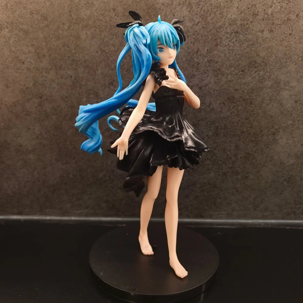 18CM 2025 New Anime Hatsune Miku Deep Sea Girl Kawaii Action Figure PVC Doll Model Toys ornament Desktop Decoration Gifts