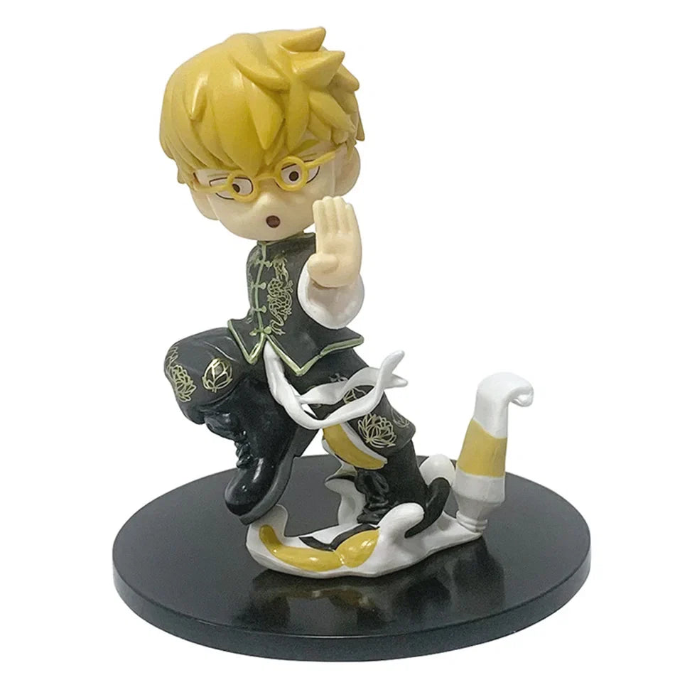 Mob Psycho 100 Reigen Arataka Q Edition Anime Figure Kawaii Sitting Palm Series Model Doll Desktop Ornament Collectible Gift