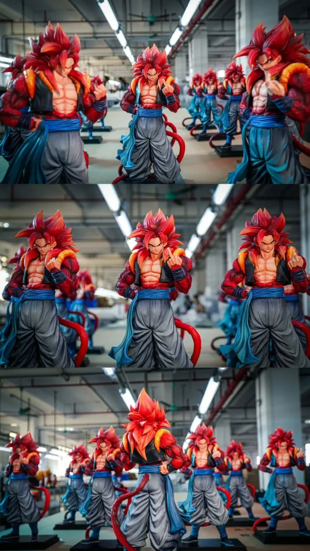 In Stock 30cm JT Dragon Ball Ssj4 Gogeta Figure Super Saiyan 4 Gogeta Anime Figure Collection Pvc Model Statue Toys Gifts