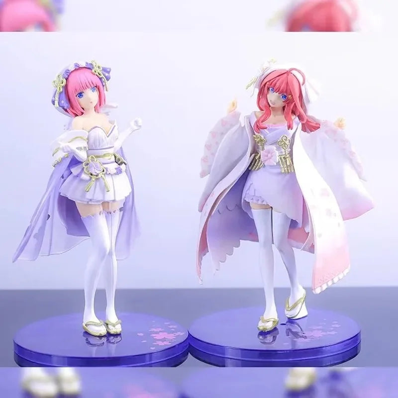 Five-Point Flower Wedding Dress Nakano One Flower Two Nakano Three Nine Four Leaves May Anime Action Figure Pvc Model Toys Gifts