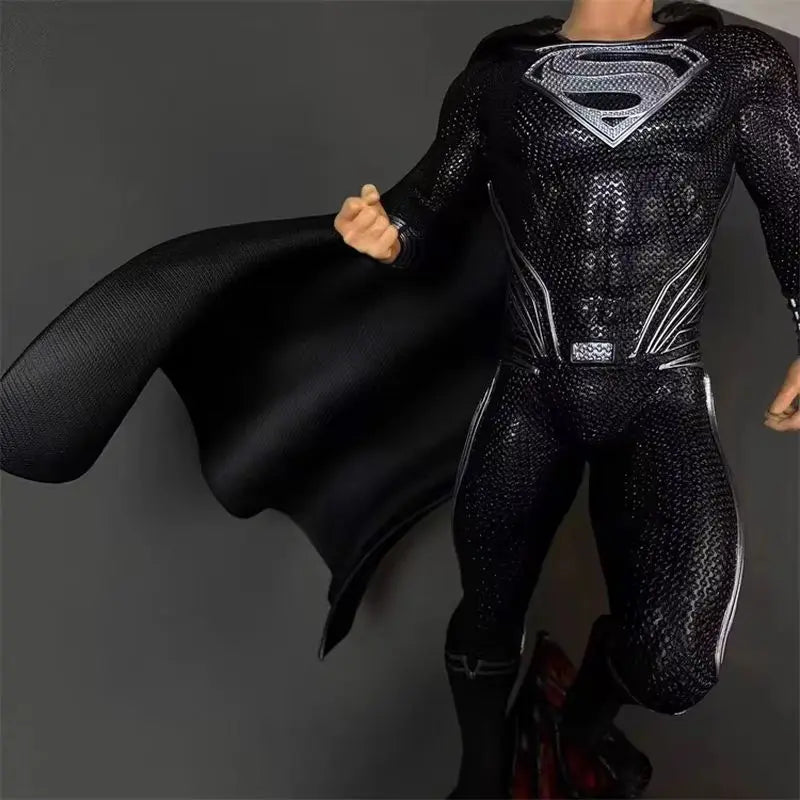 Justice League Black Superman 1/4 Large Size Action Figure Statue Iron Man Full Body Toy for Living Room Trending Plaything