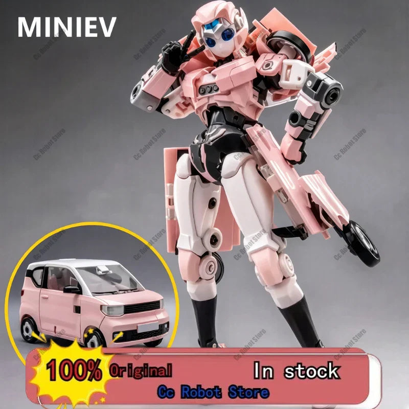 Car robot action figure, kommt mit Box-Spielzeug, Scifgure Industry neueste Transformation, MINI EV Nebula Geschenk Sammlerstück