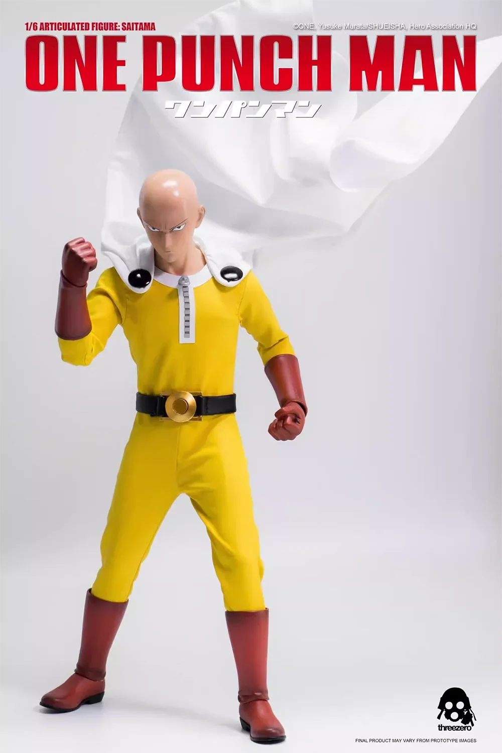 ThreeZero 3Z0026 1/6 One Punch Man Saitama‌‌ Bald Cape Man Action Figure Model Toys 12-inch Collection Scenery Ornaments Gift
