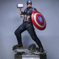 58cm The Avengers Figure Captain America Standing Posture Model Resin Anime Action Series Desktop Ornaments Holiday Gifts Toy