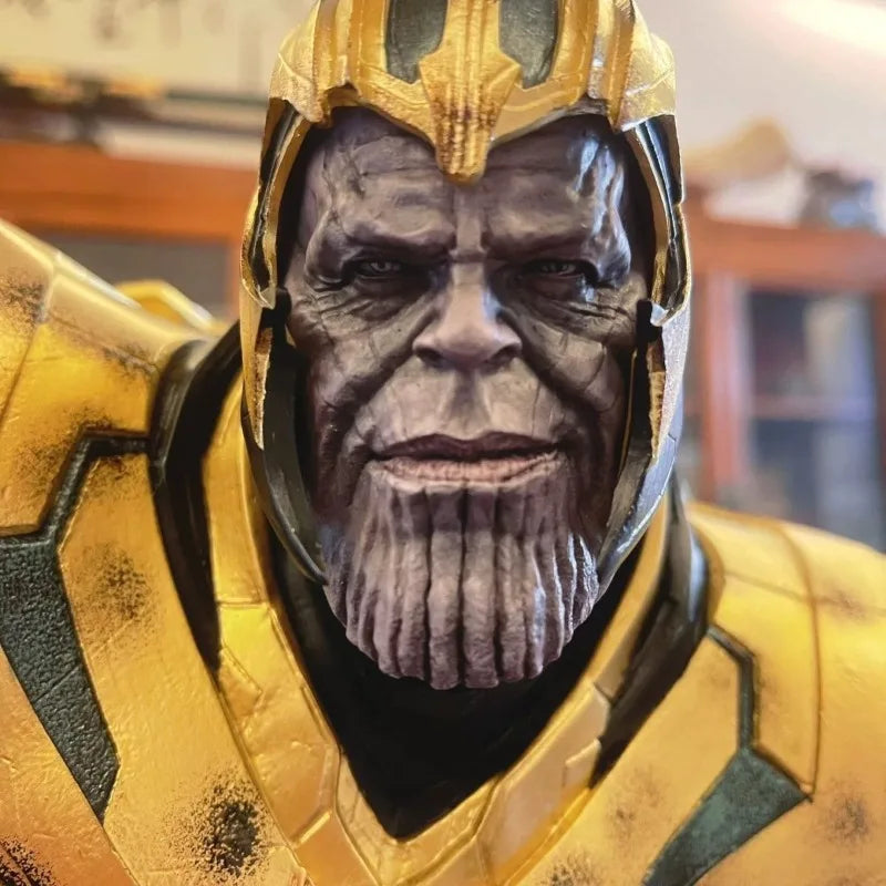 1/4 The Avengers Figure Thanos Sitting Posture Magnetic Suction Anime Model Resin Desktop Ornament Decorations Children Toys