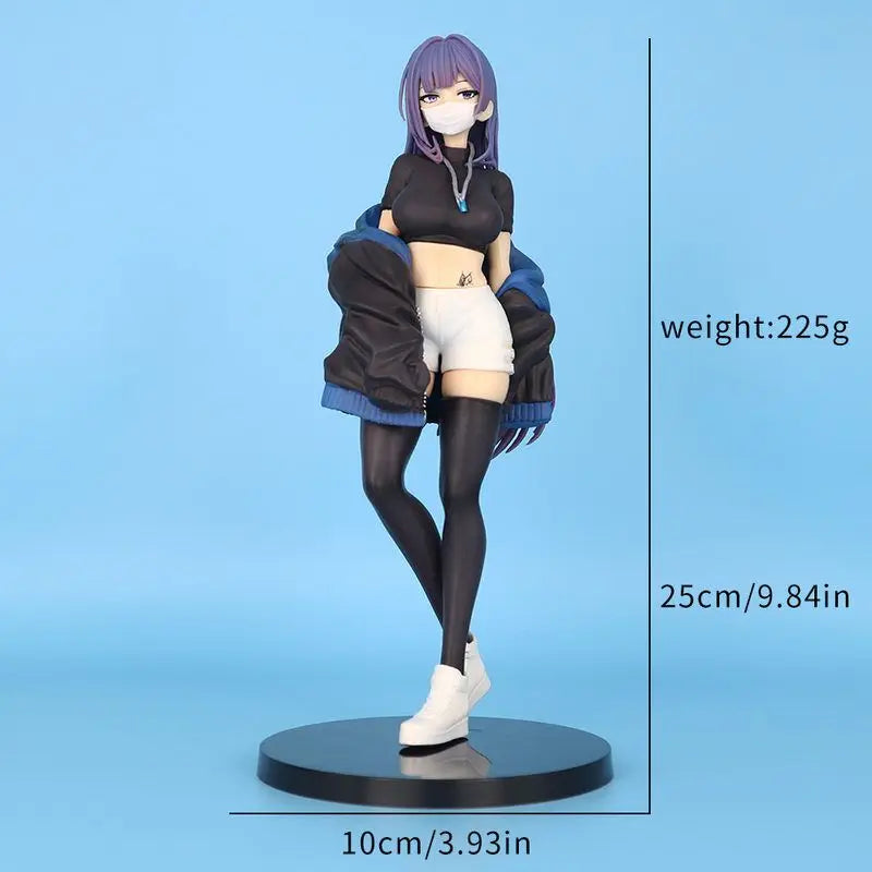 Cross-Border New Product Masked Girl Yuna Figure Desktop Case Ornament Anime Themed PVC Collectible Adult Toy for Gamers