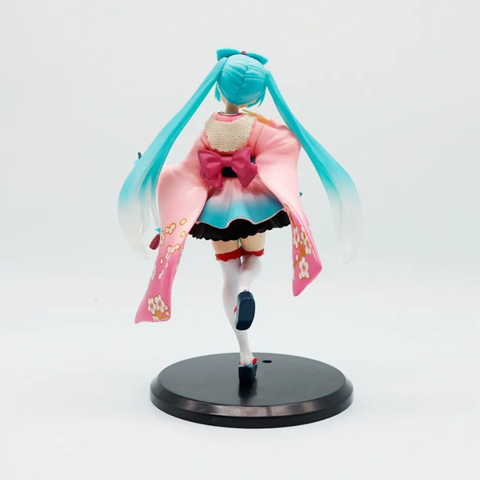 20cm Fashion Hatsune Miku Anime Figure Kimono Hatsune Miku Action Figures Kawaii Girl Figurine PVC Collection Model Toys wholesa