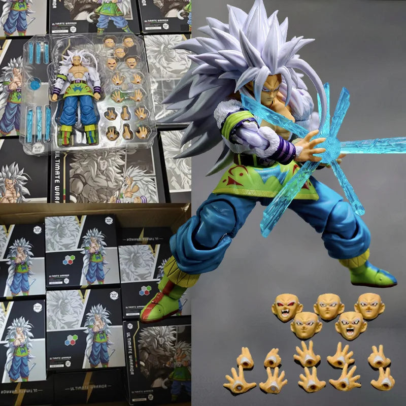 Black Hole Toys Dragon Ball Anime SHF Super Saiyan 5 Ssj5 Son Goku Son Gohan White Hair Son Goku Action Figure Collection Model