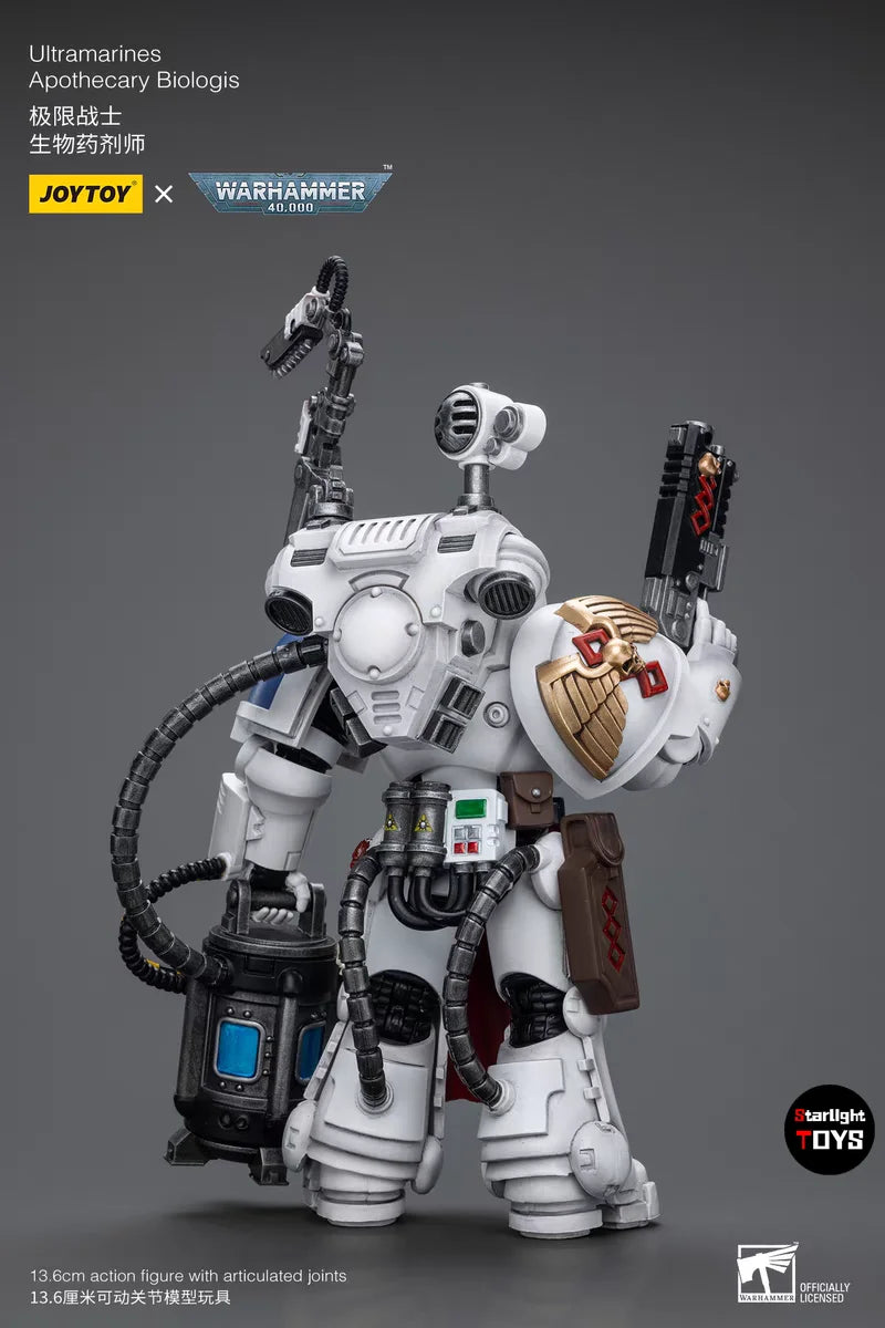 JOYTOY 1/18 Action Figure Warhammer 40K Ultramarines Apothecary Biologis Toys Model Gifts