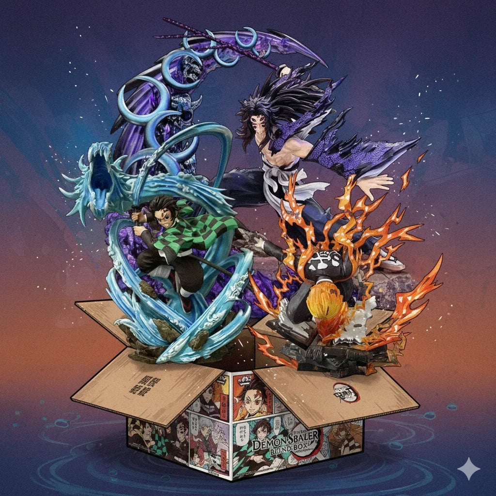 2026 Demon Slayer Mystery Box Lucky Box Collectible Anime Figures Kamado Tanjirou Nezuko Set Limited Edition Dolls for Fans