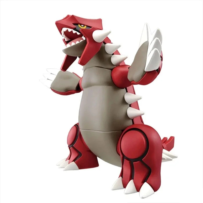 Bandai Genuine Pokemon Figures Pokmon Model Plamo Series Groudon Diy Assembly Collectible Ornaments Figure Model Toys Gifts