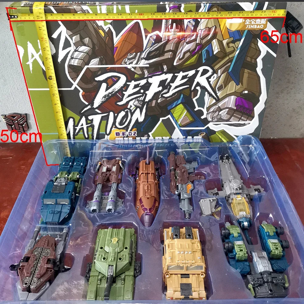 JINBAO Predaking Bruticus Transformation Toys 5IN1 Combiner Robot Model Predacons Rampage Brawl Swindle Onslaught Action Figure