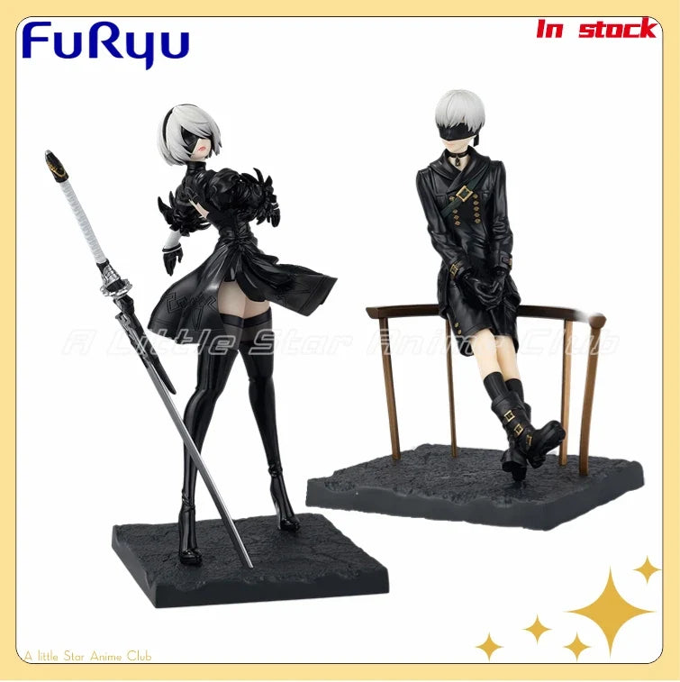 In Stock Original FuRyu TENITOL NieR:Automata Ver1.1a 2B/9S Animation Figure Model Collection Ornaments Toys