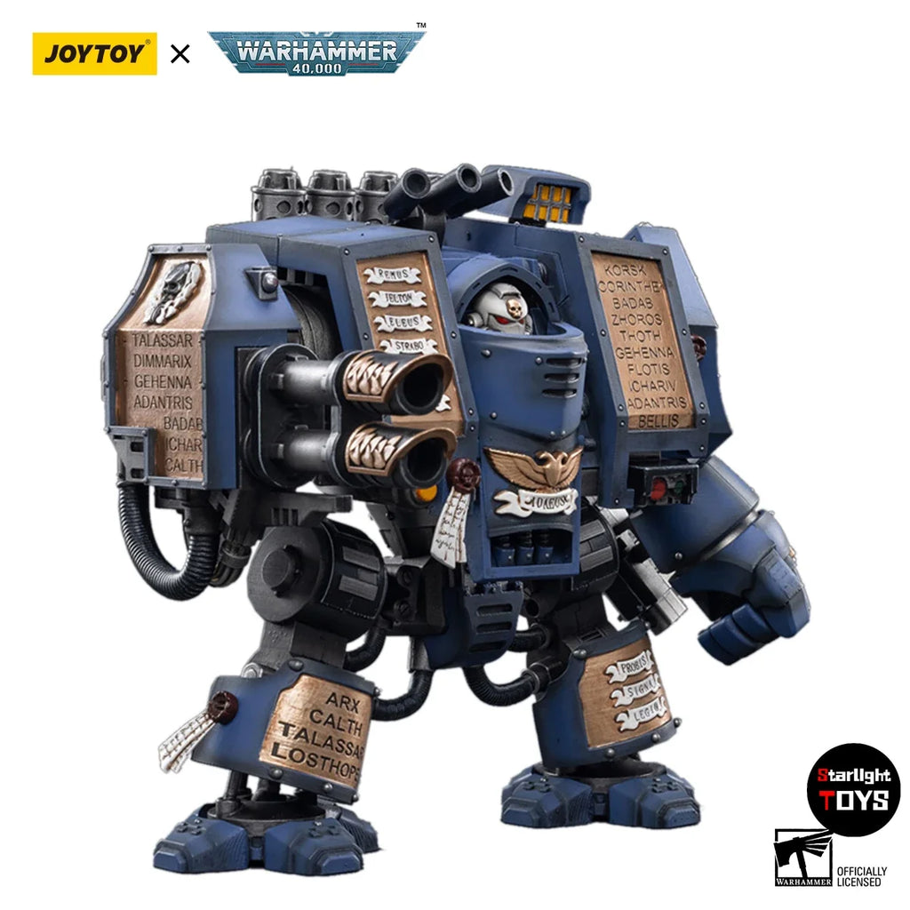 JOYTOY 1/18 Action Figure Warhammer 40K Space Marines Uitramarines Venerable Dreadnought Model Toy Gift