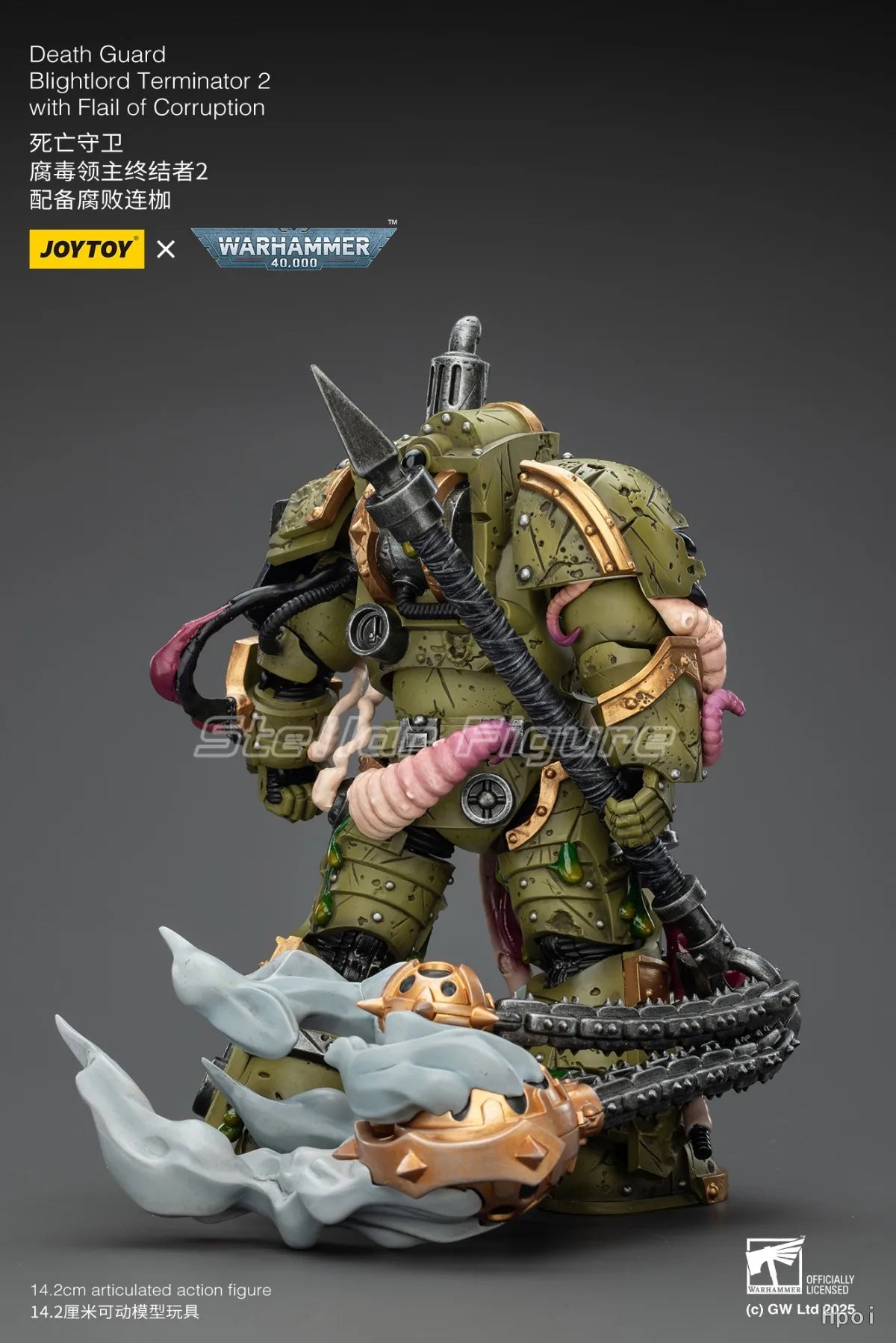 【SF】JOYTOY Warhammer 40K 1/18 Action Figure Death Guard Blightlord Terminator 1 2 3 with Reaper Autocannon and Bubotic Blades