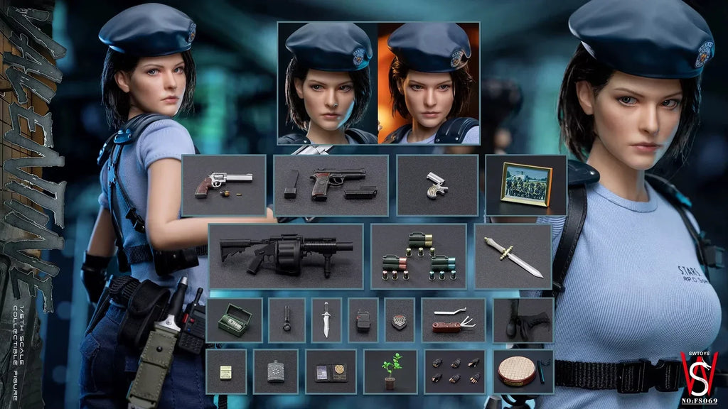 NEW Swtoys Resident Evil Jill Valentine Action Figure 1/6 FS069 Game Collectible Joint Mobile Doll Ornament Gift