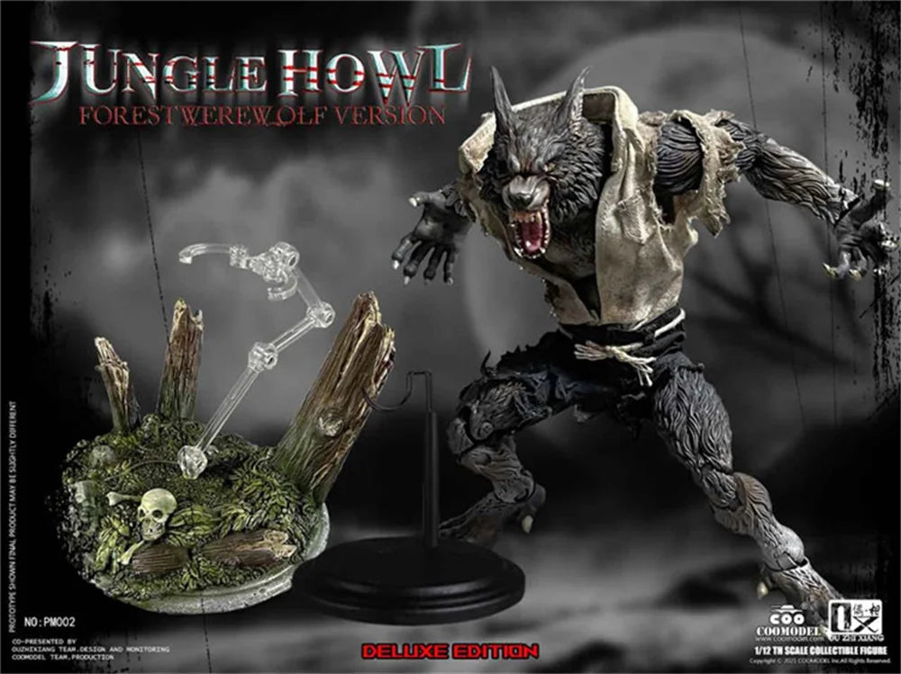 1/12 COOMODEL PM001 PM002 Palmtop Monsters Forest Werewolf Jungle Howl Standard Royal Version With Platform Set Gift For Child