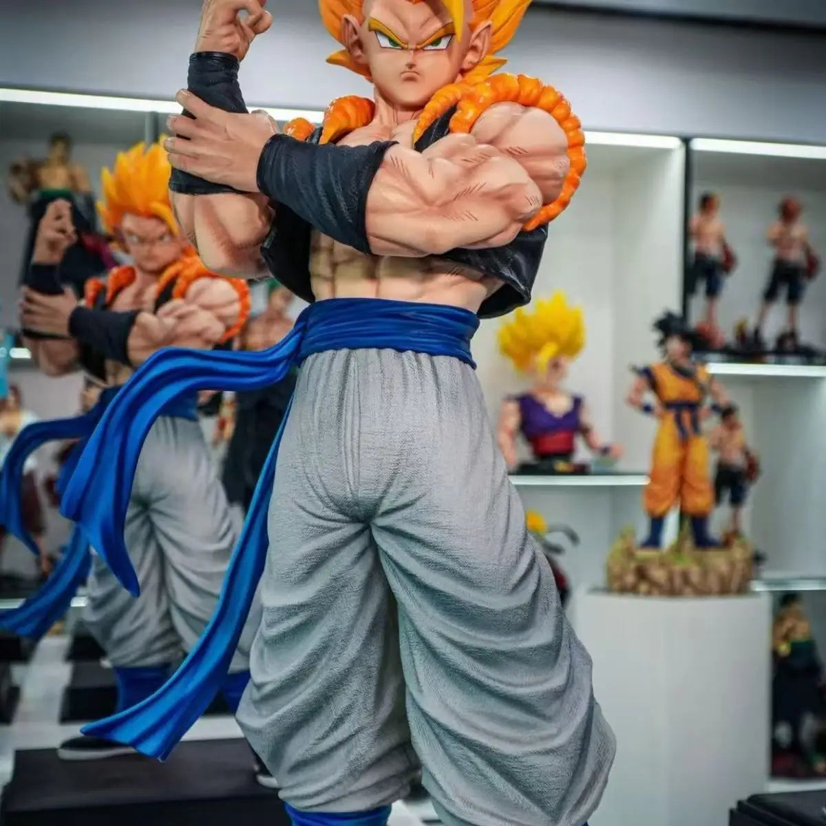 Jt Statue 53cm/20.87inch Anime Dragon Ball Gogeta Vegetto Figure Statue Super Saiyan Action Figures Collection Model Toys Gifts