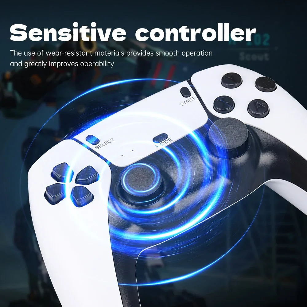 M15 Video Game Console 4K TV Game Stick 64G Built-in 20000 Games Retro Handheld Game Player With Wireless Gamepad Controller