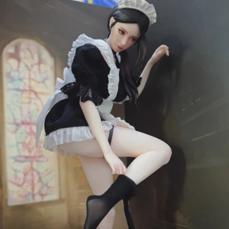 Original BEARPANDA SHE IS REAL 1/6 Hyper-realistic Maid Model Statue Collectible Figure