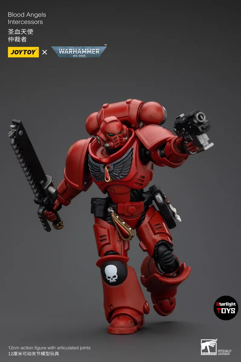 JOYTOY 1/18 Action Figure Warhammer 40K Intercessors UItramarines Space Wolves Lmperial Fists Blood Angels Toys Model Gifts