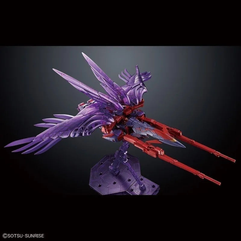 BANDAI MG 1/100 Wing Gundam Zero EW Action Figures Cross Contrast Colors Clear Purple Mobile Suit Gundam Anime Model Kit