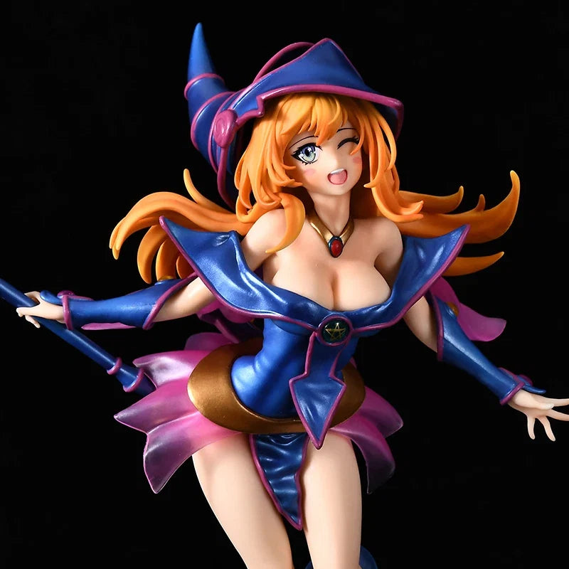 New 28cm Yu-Gi-Oh! Figure Black Magician Girl Yu-Gi-Oh! Action Figures Gk Dark Model Doll Magician Girl Gifts Customized Toys