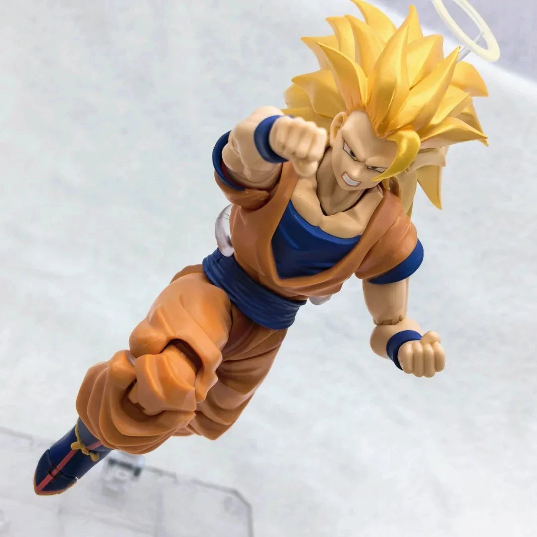 Dragon Ball Super Saiyan 3 Goku Action Figure - Collectible Shf Model with Decorative Hands Ideal for Fans And Collectors