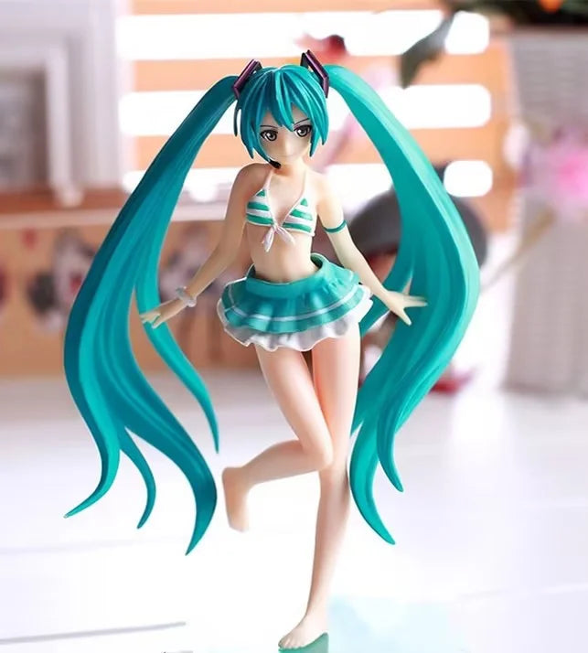 15CM Anime Hatsune Miku S-style 1/12 Swimsuit Ber Anime Model Toy Gift Collection Decorative Ornaments PVC