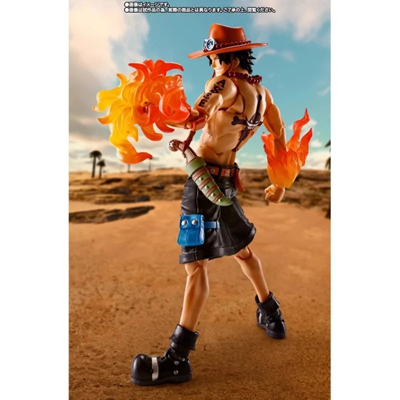 In Stock Bandai S.H.Figuarts ONE PIECE Anime Figure Sabo Ace Action Figure Toys for Boys Girls Gift Collectible Model Ornaments