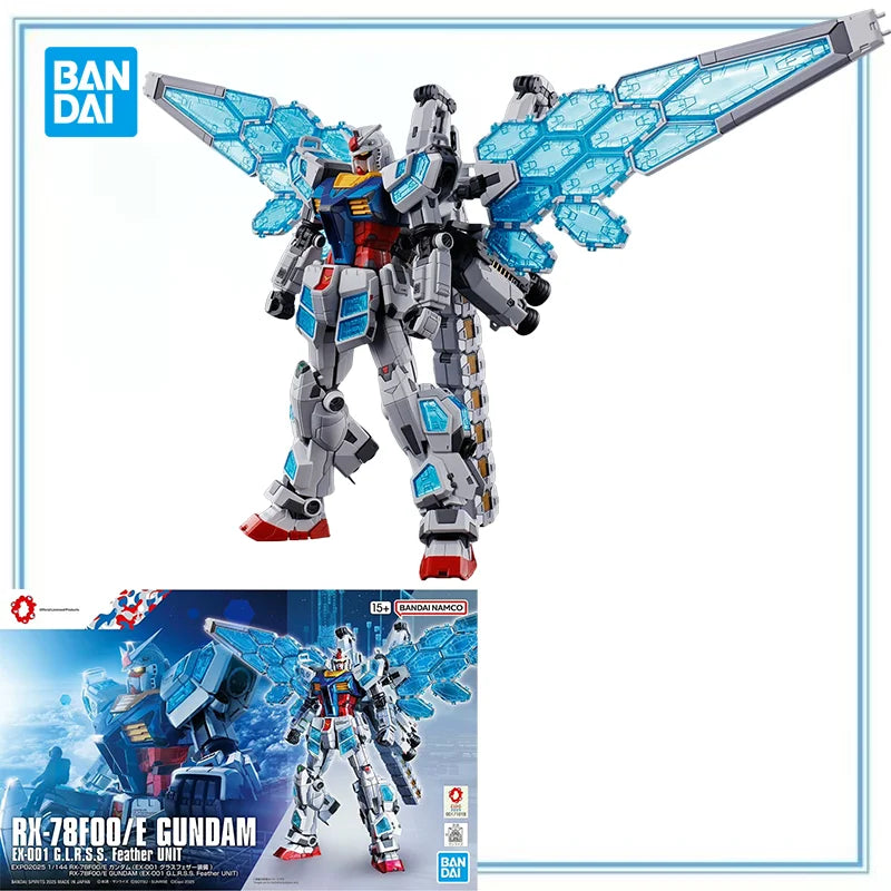 BANDAI SPIRITS Original in Stock RX-78F00/E Gundam 1/144 EX-001 G.L.R.S.S Feather Unit Anime Cartoon Assemble Model Kit