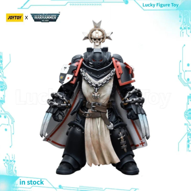【Original】JOYTOY Warhammer 40K Black Templars Primaris Sword Brethren Alberic Toy Anime Model