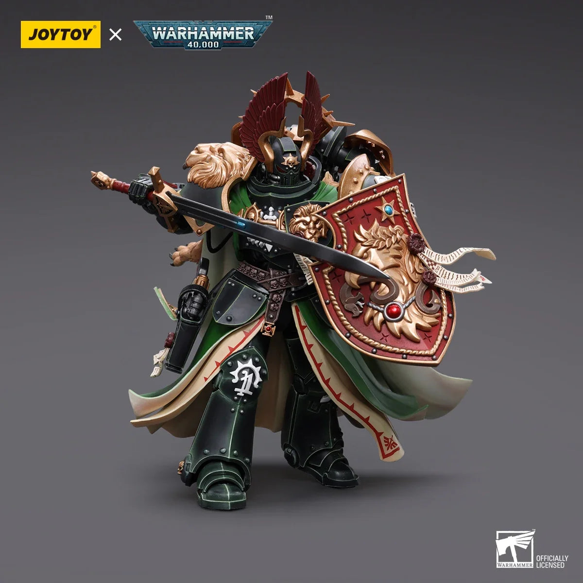 JOYTOY Warhammer 40K 1/18 Scale Dark Angels Primarch Lion El‘Jonson Action Figure Model Dolls Toy for Collection Display
