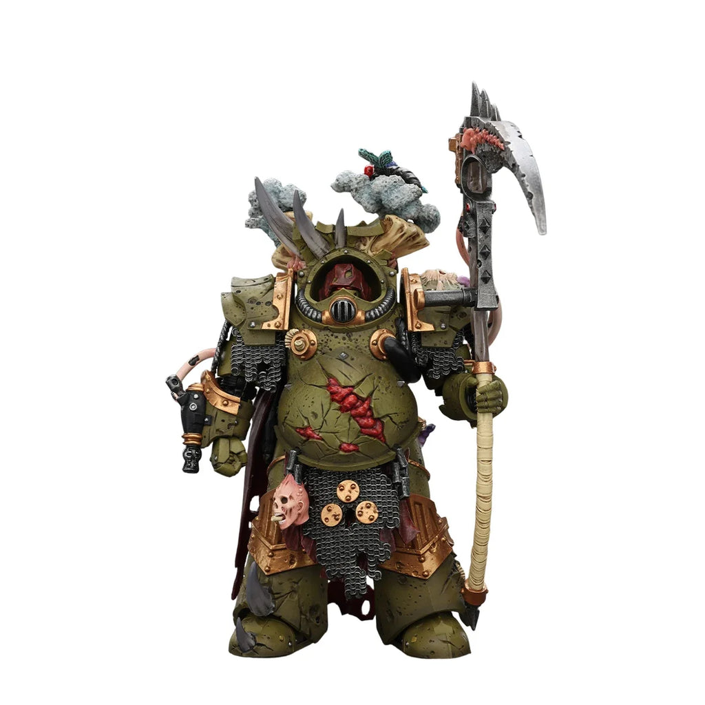 JOYTOY Warhammer 40k 1/18 Action Figures Death Guard Deathshroud Terminator Champion with Manreaper and Plaguespurter Gauntlets