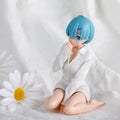 11CM White Shirt Rem Anime Figure Re:Zero kara Hajimeru Isekai Seikatsu Kneeling Y Shirt Pose Rem Model PVC Gift Toys Doll