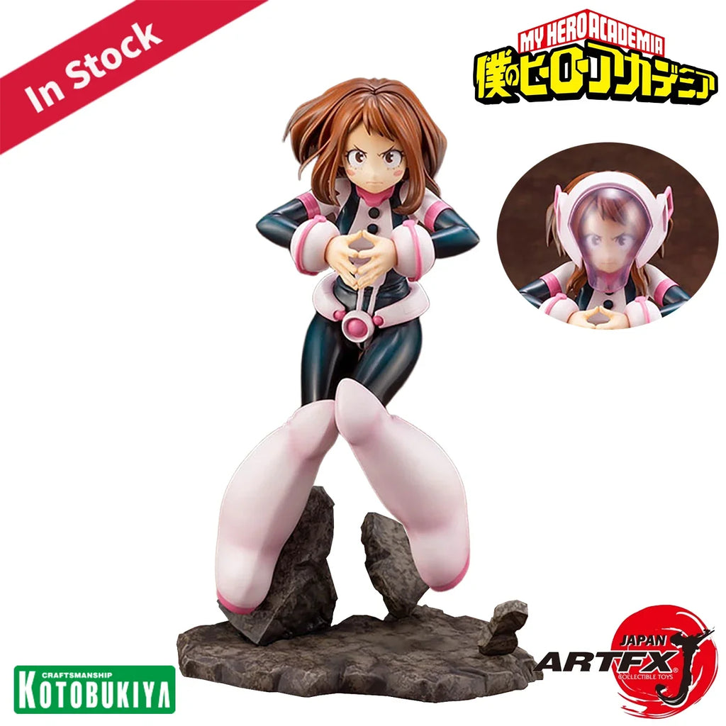Original Genuine Kotobukiya Prepainted ARTFX J Boku No Hero Academia Uraraka Ochaco 1/8 H=21cm Anime Character Figure Decoration